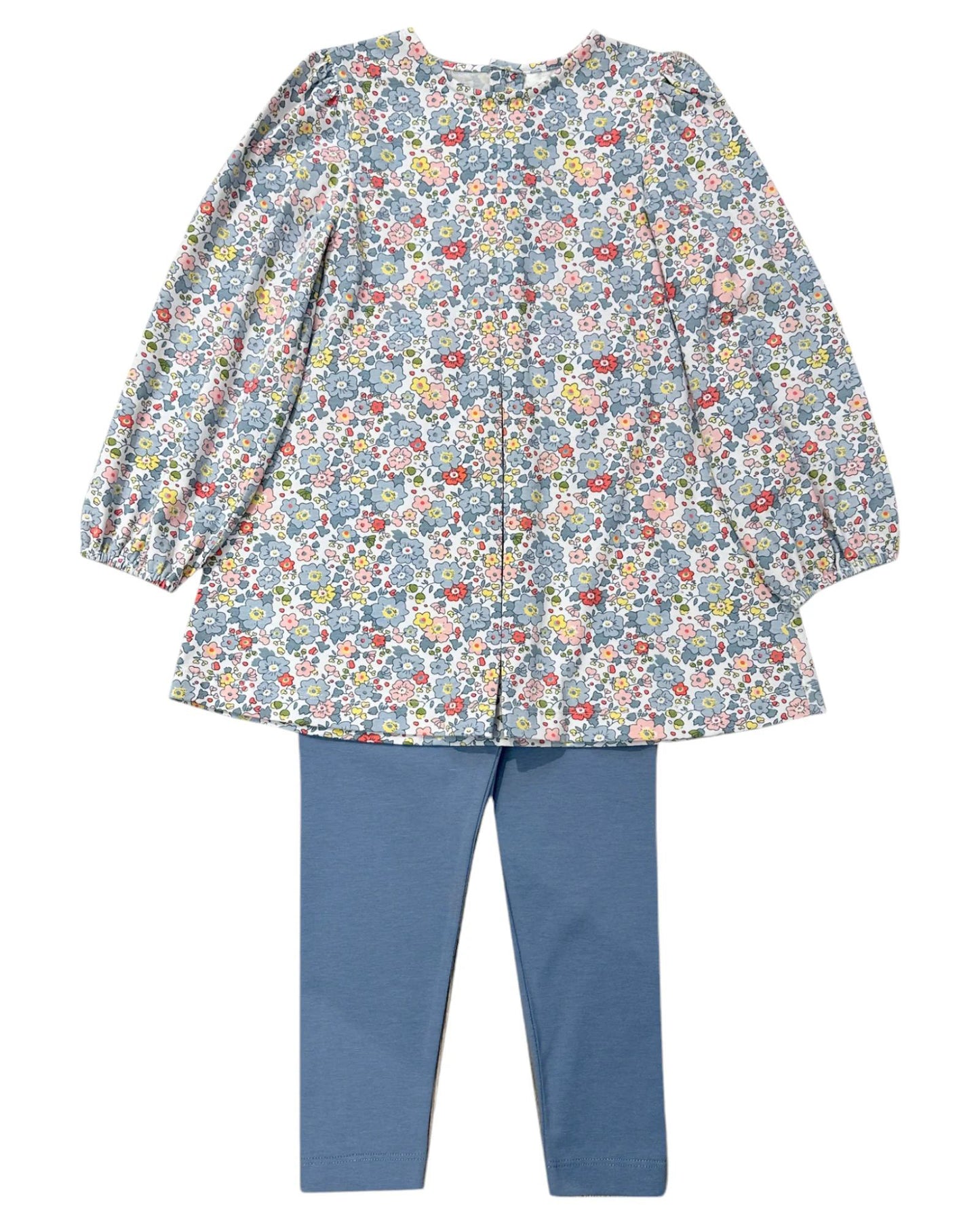 Preorder GLP2463 Floral Long Sleeve Blue Pants Sets Girls Boutique Outfit  202506