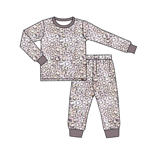 Preorder GLP2743 Leopard Long Sleeve Pants Girls Set 202508
