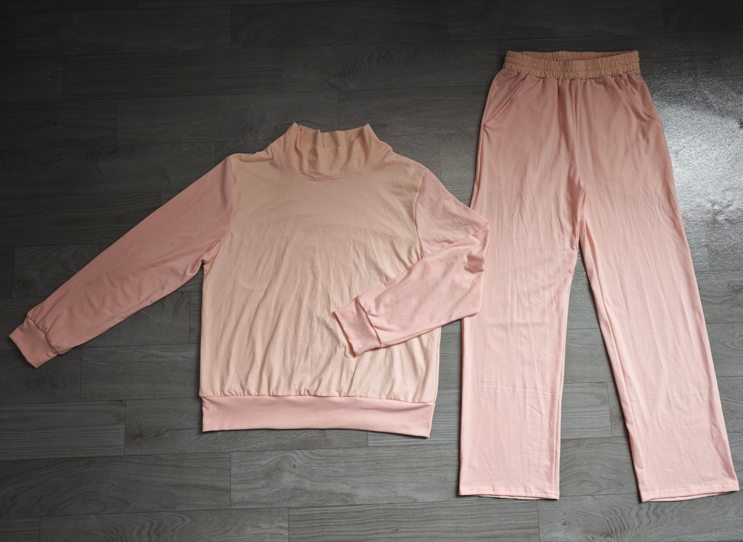 NO MOQ Preorder GLP3415 Adult Female Solid Pink Long Sleeve Pants Sets 202607 Daughter & Mom Matching Outfits