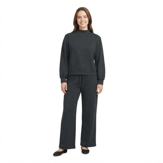 GLP3416 Solid Color Black Adult Women's Set