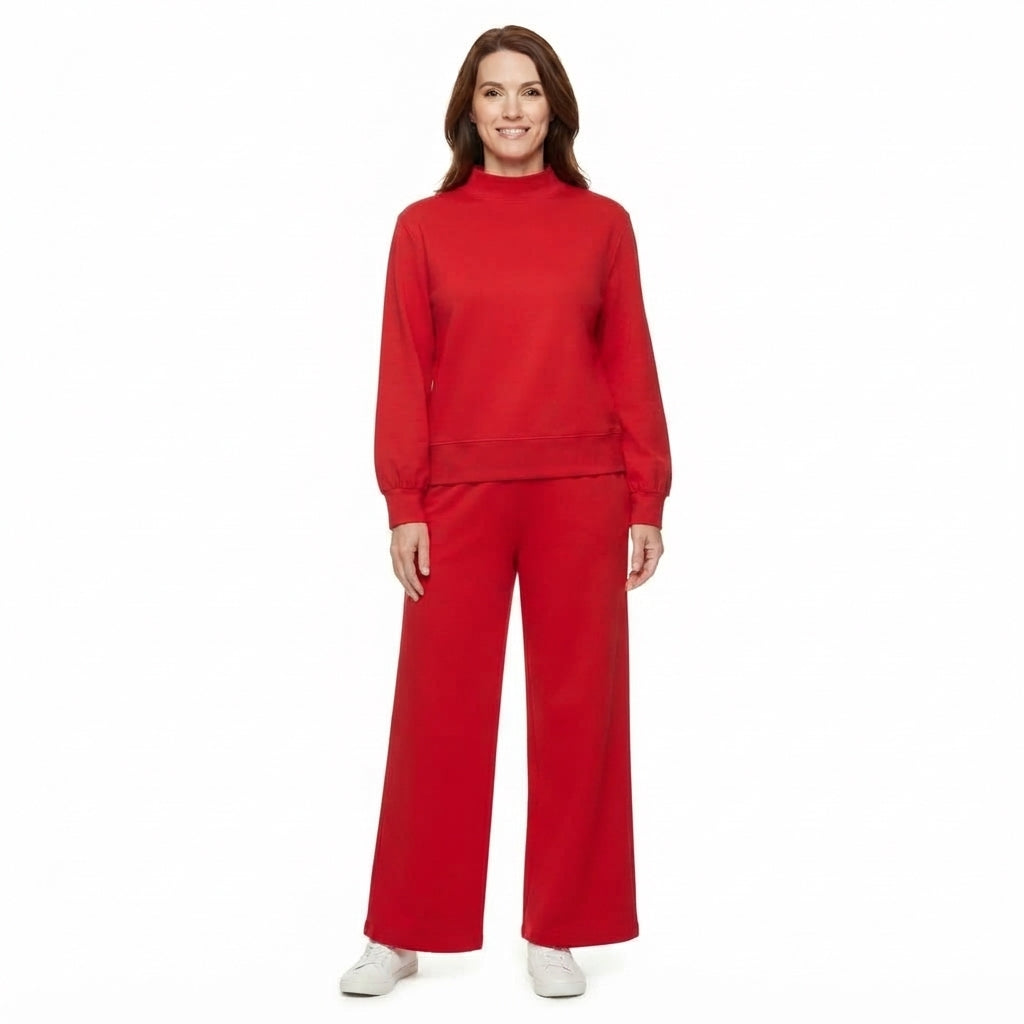 GLP3417 Solid Color Red Adult Women's Set