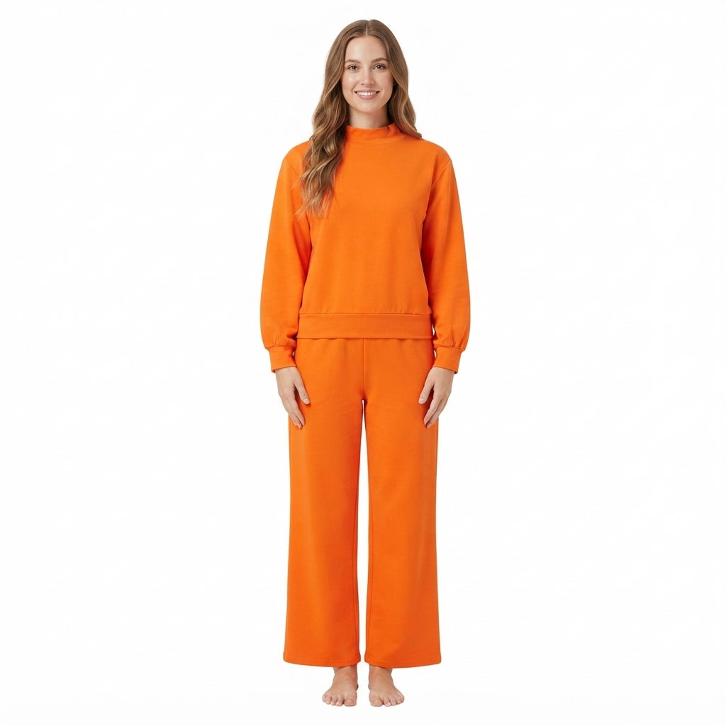 GLP3419 Solid Color Orange Adult Women's Set