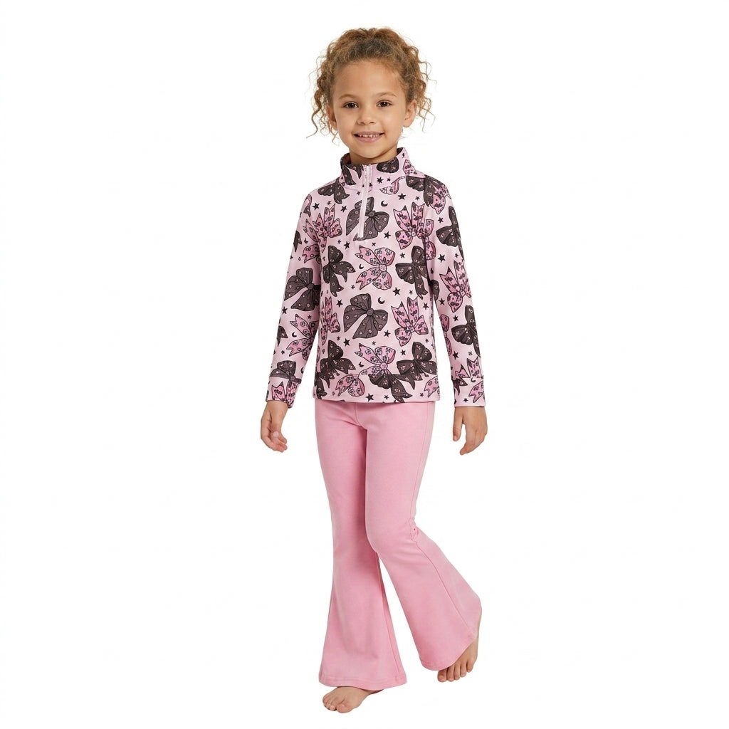GLP3507 Halloween Bows Pink Zipper Girls Set 202609 RTS