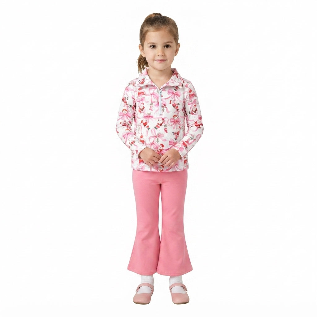 GLP3508 Christmas Santa Pink Zipper Girls Set 202609 RTS