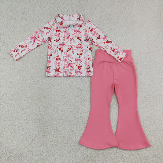 GLP3508 Christmas Santa Pink Zipper Girls Set 202609 RTS