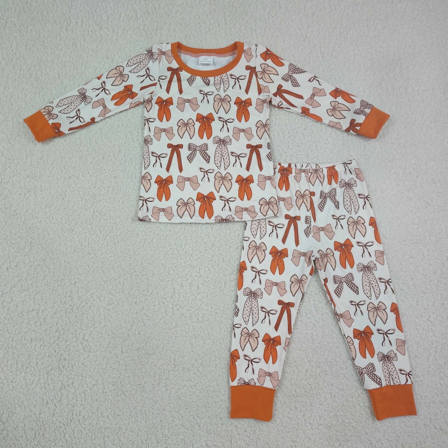 GLP3531 Fall Coquette Bows Girls Pajamas Set  202609 RTS