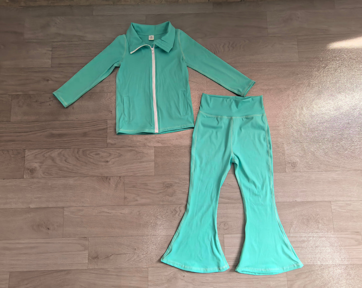 no MOQ GLP3573 pre-order baby girl clothes blue print toddler girl yoga outfit-real pic 2026.8.21
