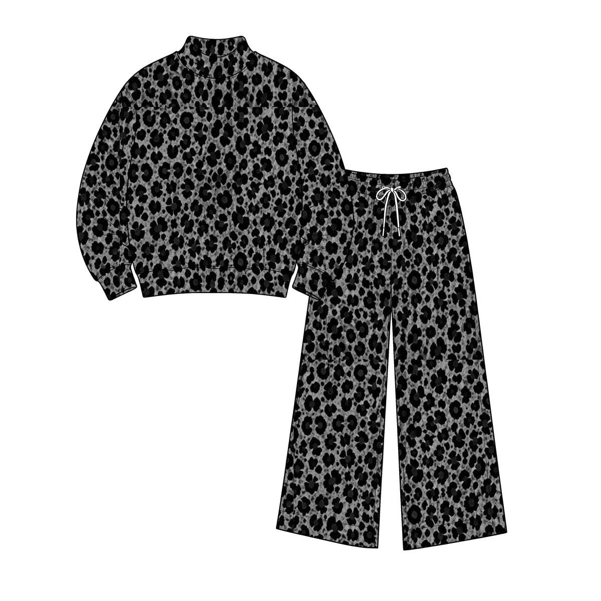 Preorder MOQ 5 pcs Each Style Fashion Leopard Middle Neckline Adult Women Yoga Set 202609