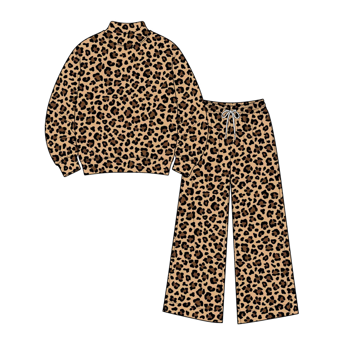 Preorder MOQ 5 pcs Each Style Fashion Leopard Middle Neckline Adult Women Yoga Set 202609