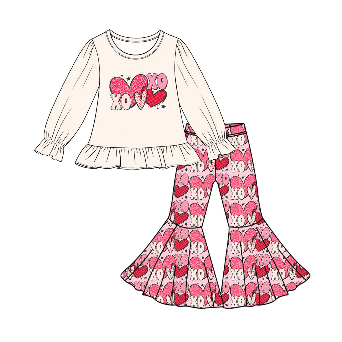 Preorder MOQ 5 pcs Each Style Valentine's Day Love Kids Matching Clothes