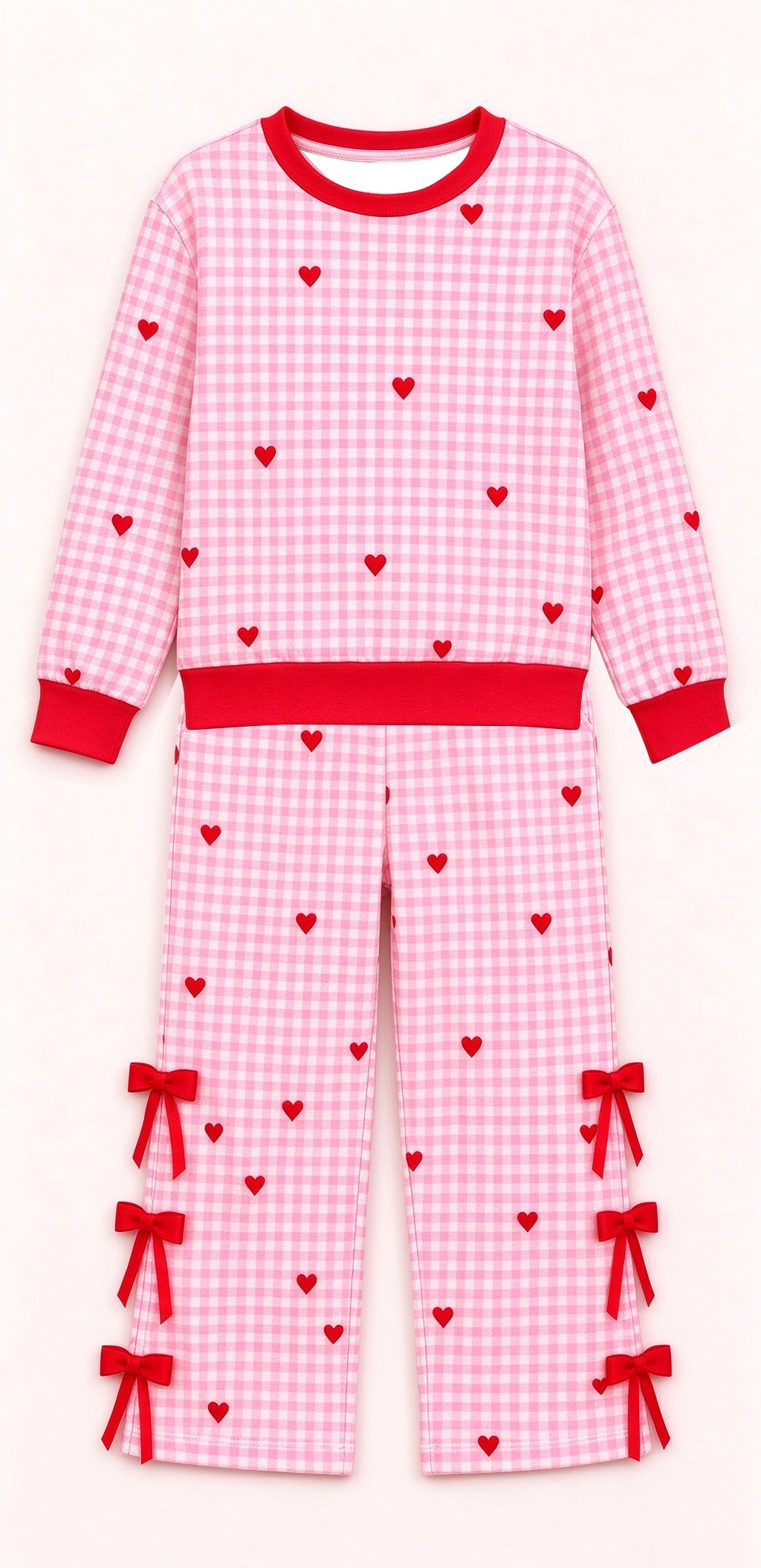 Preorder MOQ 5 pcs Each Style Flower Love Plaid Leopard Kids Matching Clothes