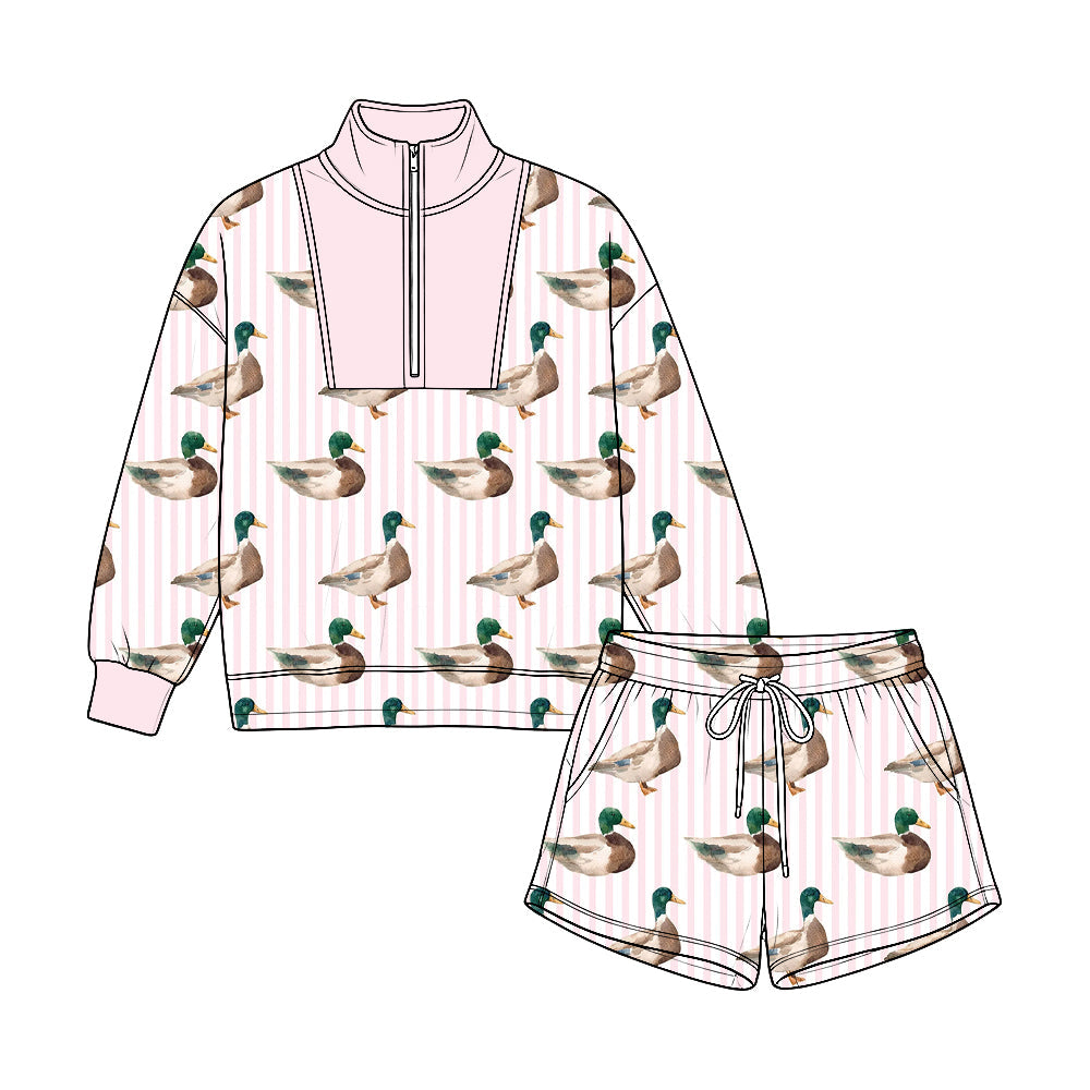 MOQ:5pcs GLS0224 pre-order  toddler girl clothes duck print girl winter outfit-2026.8.22