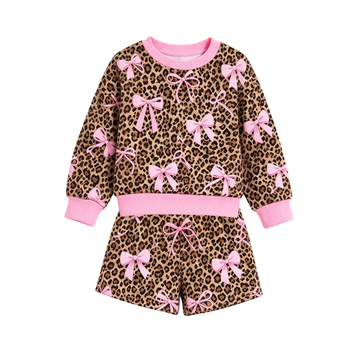 Preorder MOQ 5 pcs Each Style Mallard Ducks Bows Leopard Kids Matching Clothes
