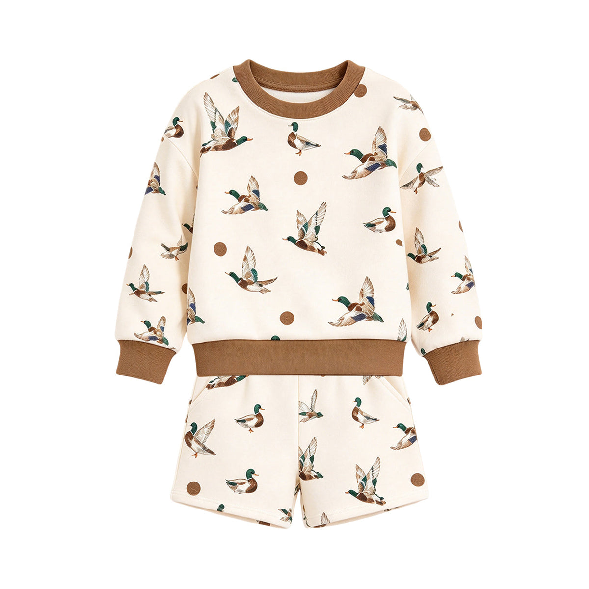 Preorder MOQ 5 pcs Each Style Mallard Ducks Bows Leopard Kids Matching Clothes