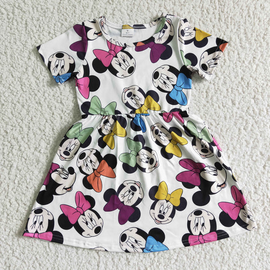 Clearance GSD0086 Girls Minnie short sleeve skirt high quality