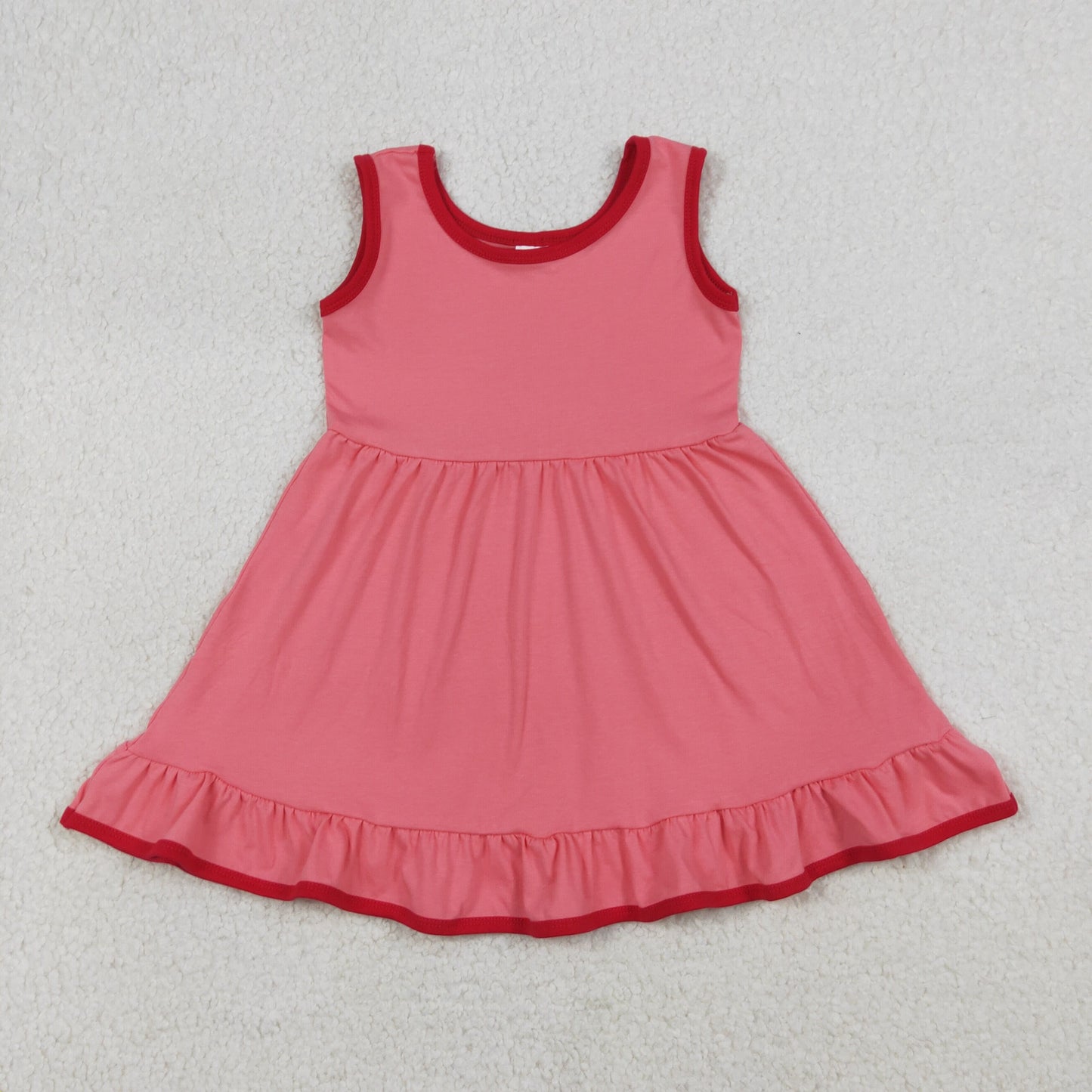 GSD0656 Red Ruffle Sleeveless Dresses for Girls 202604 RTS