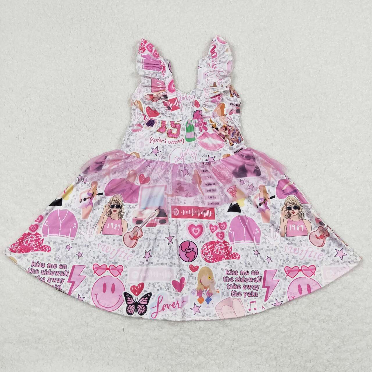 GSD0691 Taylor Pink Flying Sleeve Dresses for Girls RTS 202508