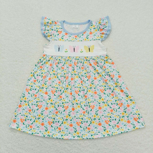 GSD0916 Floral Butterfly Flying Sleeve Dresses for Girls RTS 202508