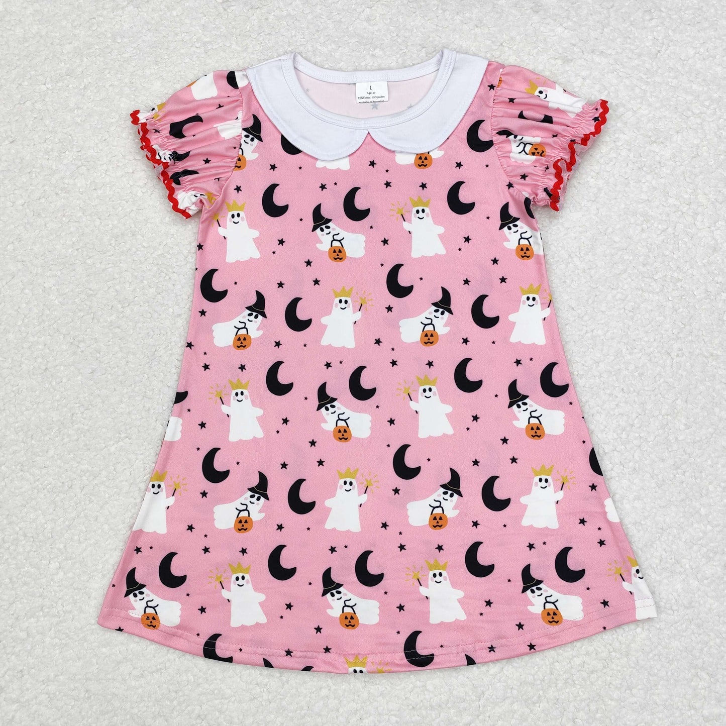 GSD1400 Ghost Moon Bright Stars doll collar pink short-sleeved dress