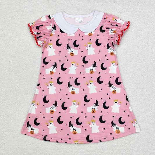 GSD1400 Ghost Moon Bright Stars doll collar pink short-sleeved dress
