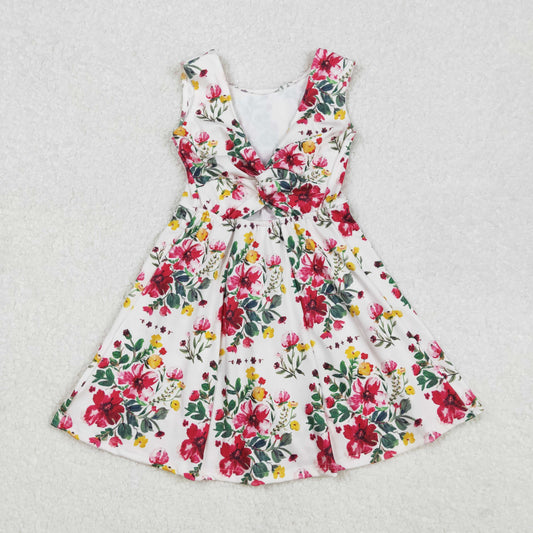 GSD1844 Flower sleeveless Dress Yoga romper dress Girls Summer clothes  202501/202502 RTS