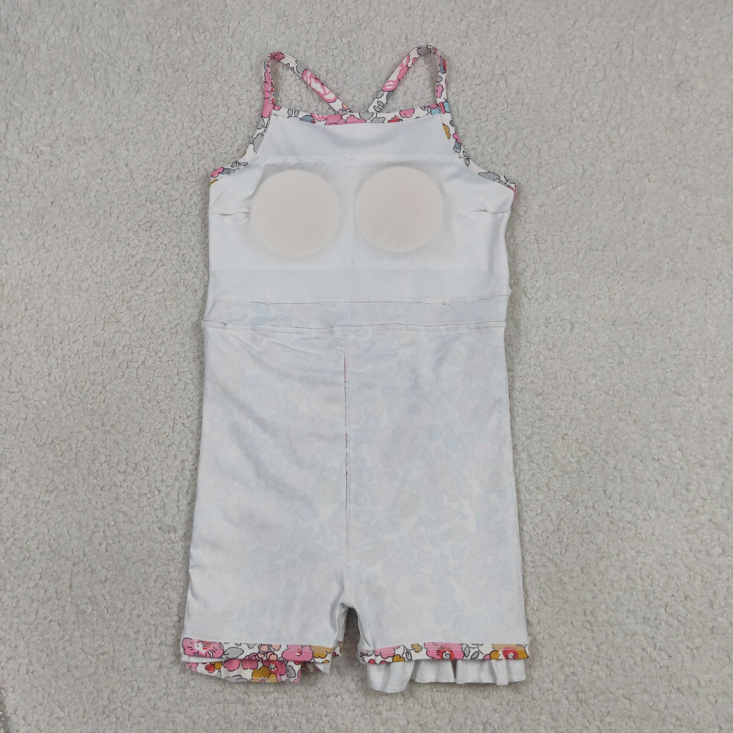 New GSD2278 Pink Flower Ruffle Sleeveless Halter Yoga Dresses for Girls 202605 RTS