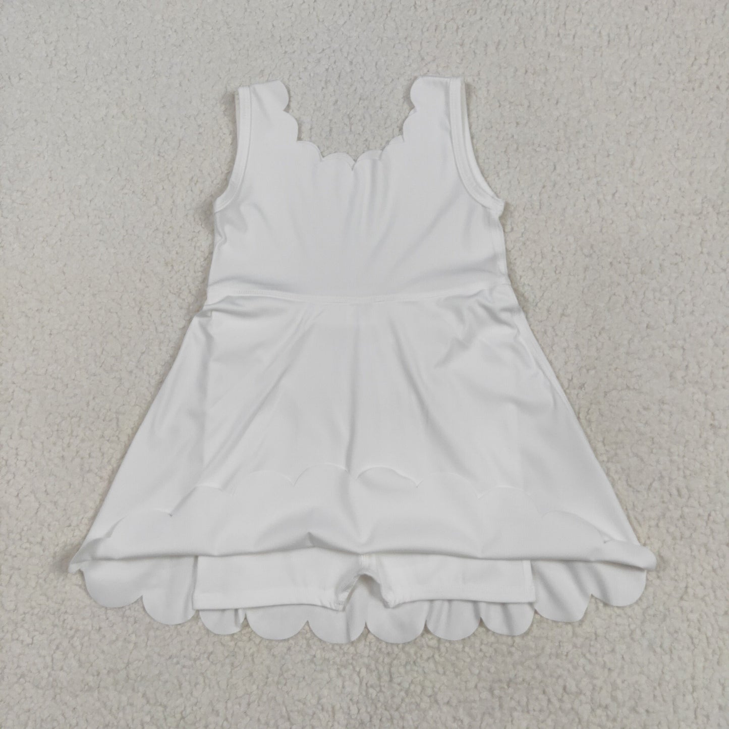 GSD2370 Pure White Sleeveless Yoga Dress Boutique Girls Clothes  202505 RTS