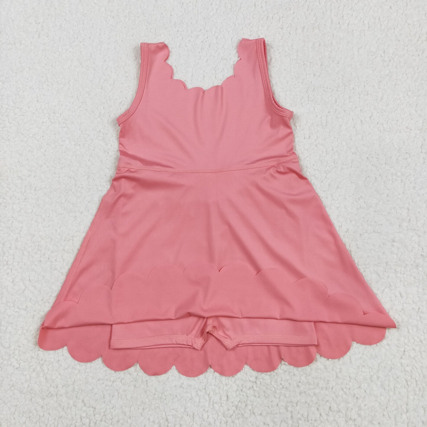 GSD2371 Pure Pink Sleeveless Yoga Dress Boutique Girls Clothes  202505 RTS