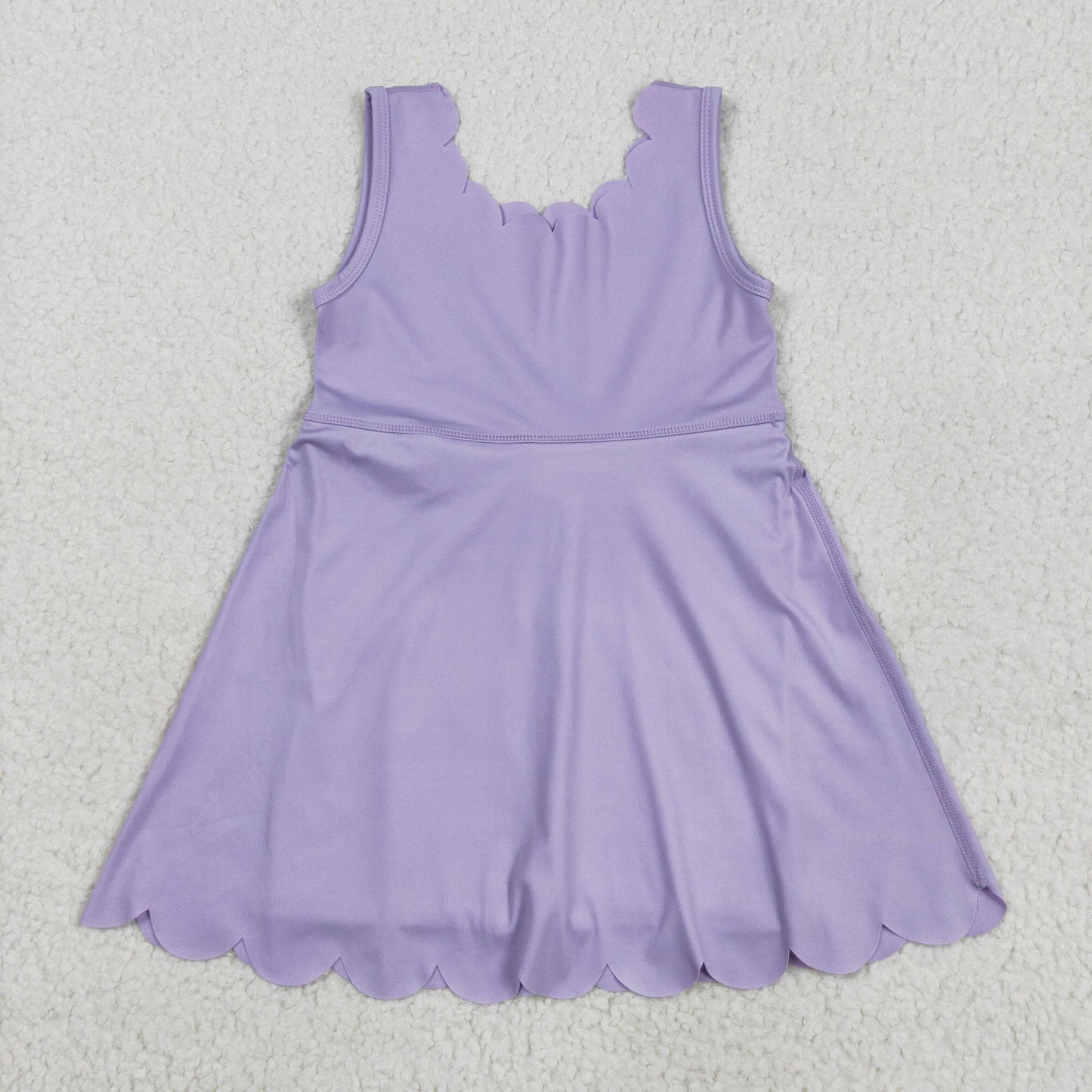 GSD2372 Pure Purple Sleeveless Yoga Dress Boutique Girls Clothes  202505 RTS