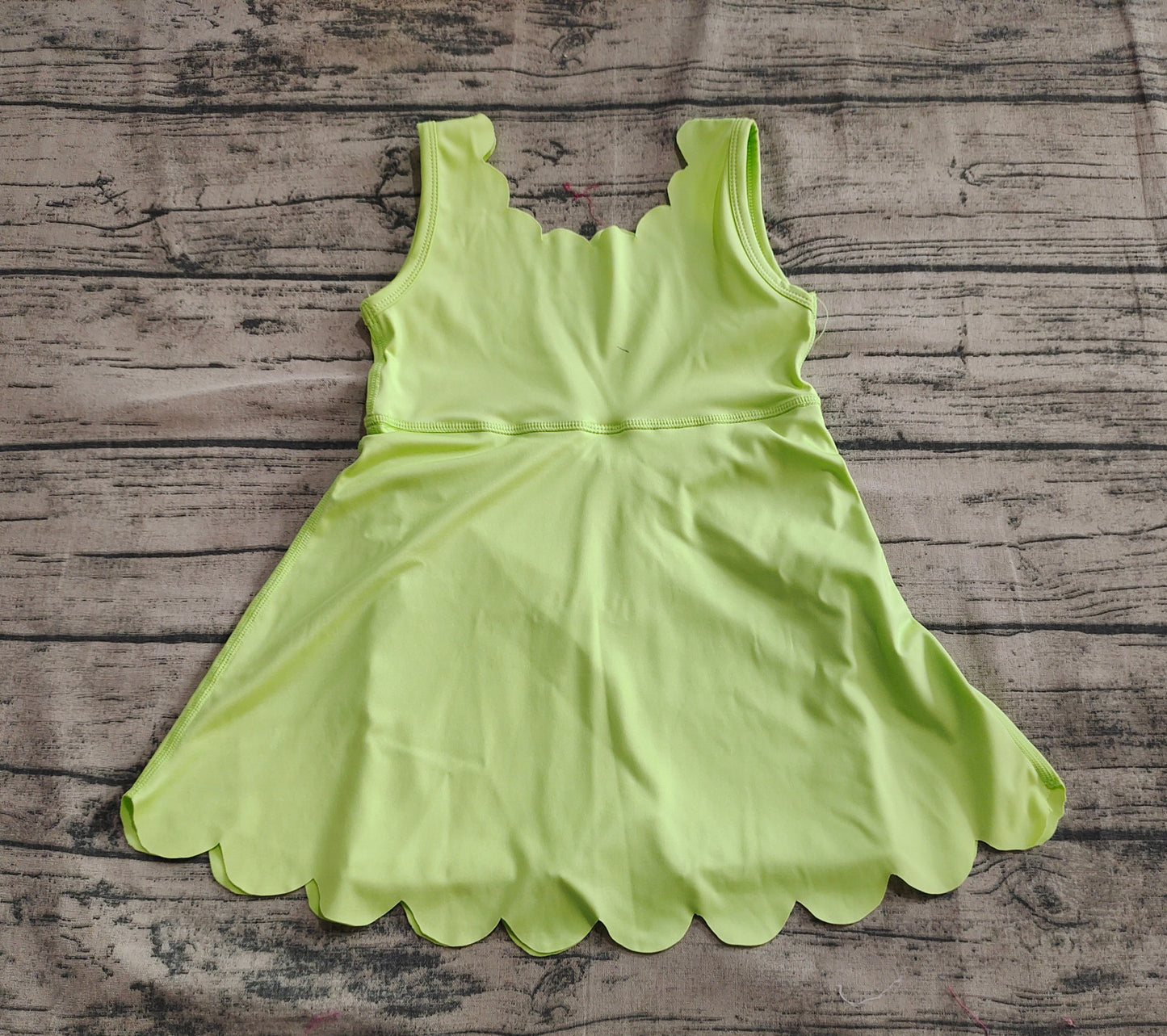 preorder GSD2374 Pure Light Green Sleeveless Yoga Dress Boutique Girls Clothes  202503