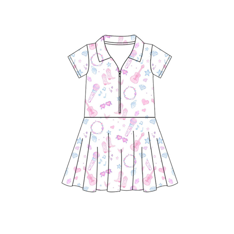 preorder GSD2409 Guitar Star Boots White Zippy Dress Boutique Yoga Girls Clothes 202503