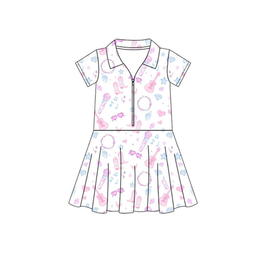 preorder GSD2409 Guitar Star Boots White Zippy Dress Boutique Yoga Girls Clothes 202503