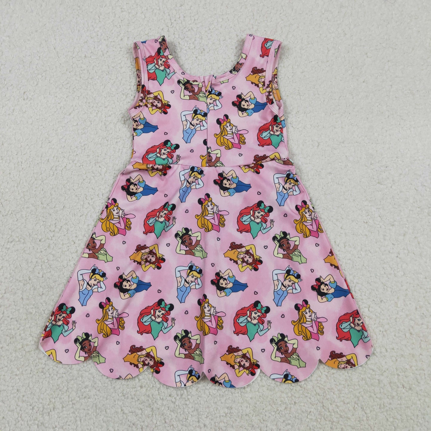 GSD2491 Kids Yoga Dress Disney Princess Pink Sleeveless Dresses for Girls 202605 RTS