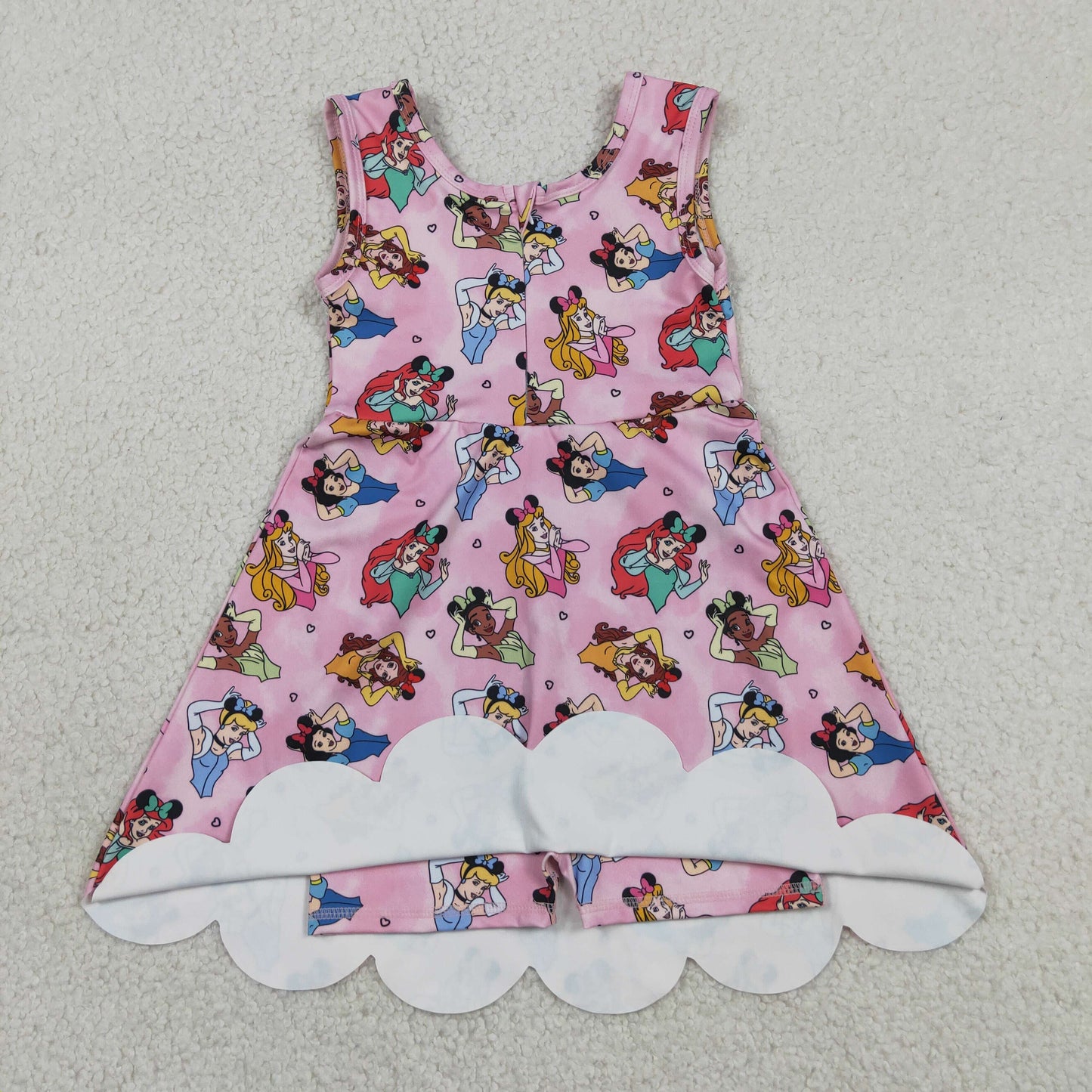 GSD2491 Kids Yoga Dress Disney Princess Pink Sleeveless Dresses for Girls 202605 RTS