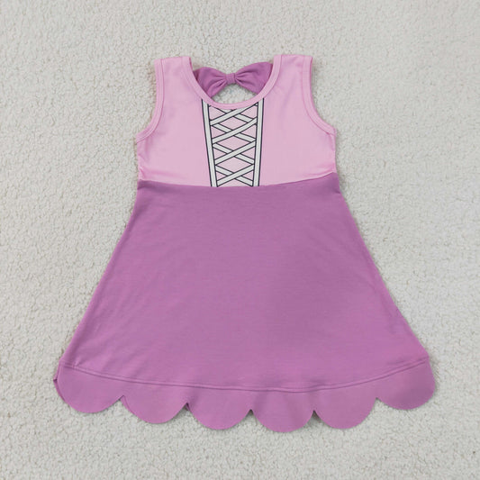 GSD2518 Pink Purple Sleeveless Dresses for Girls 202607 RTS