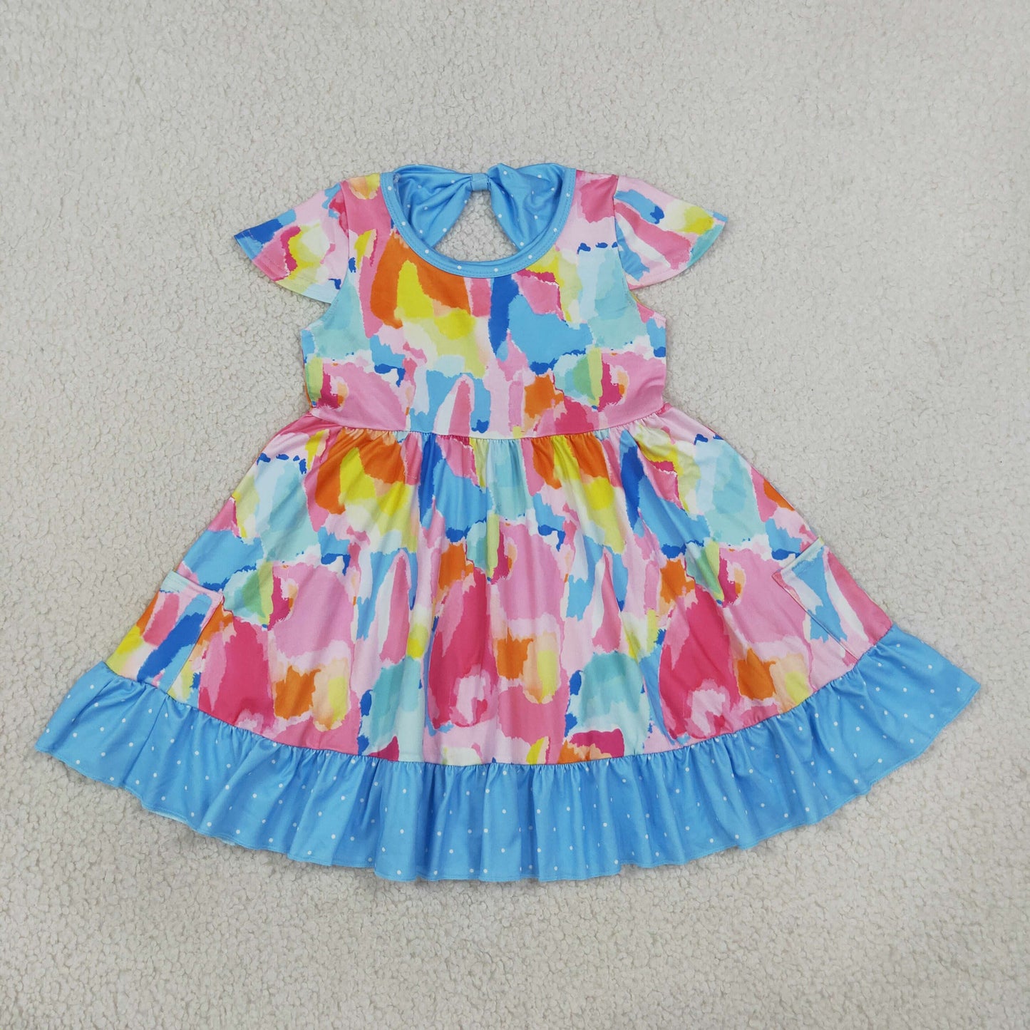 GSD2610 RTS toddler clothes color baby girl summer dress