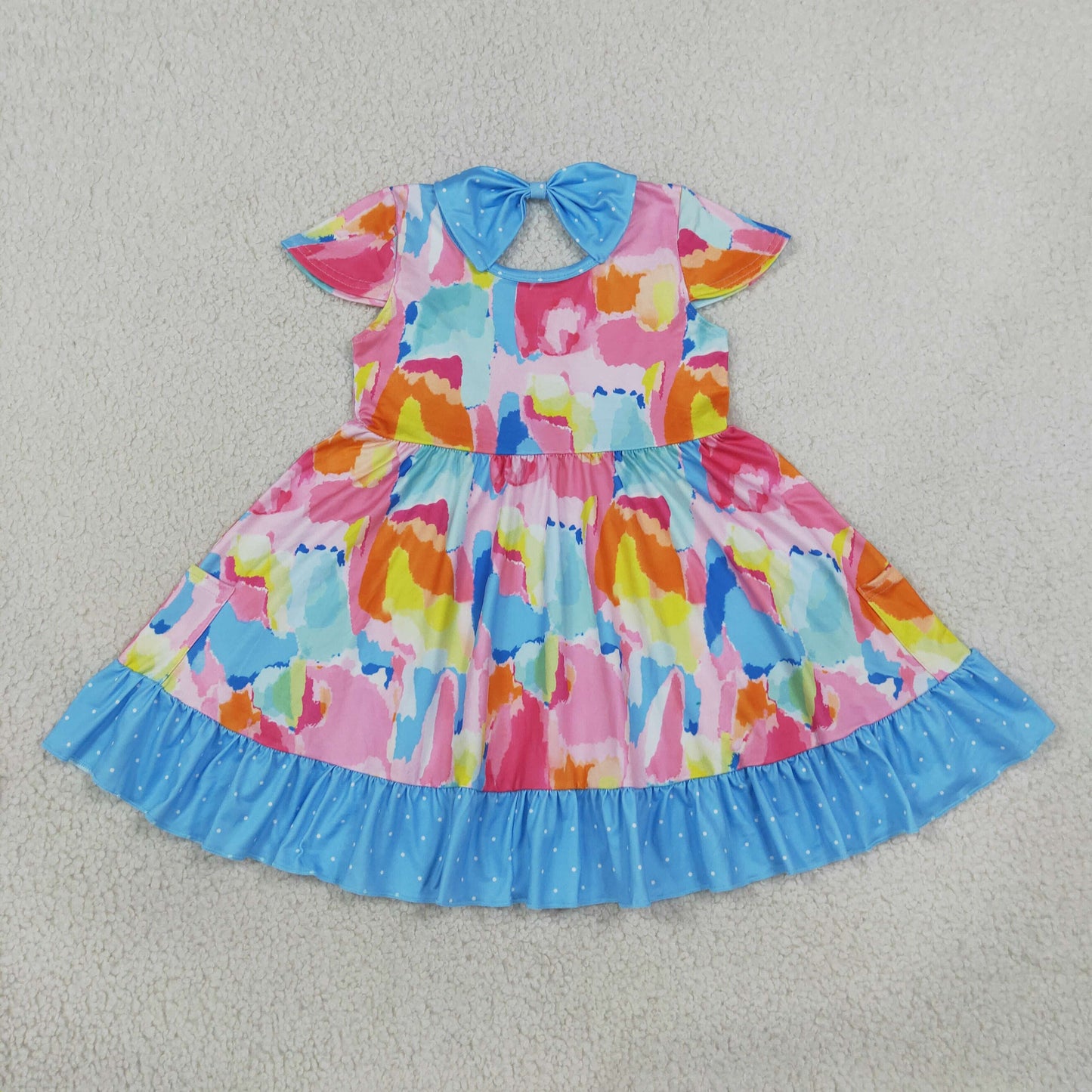 GSD2610 RTS toddler clothes color baby girl summer dress