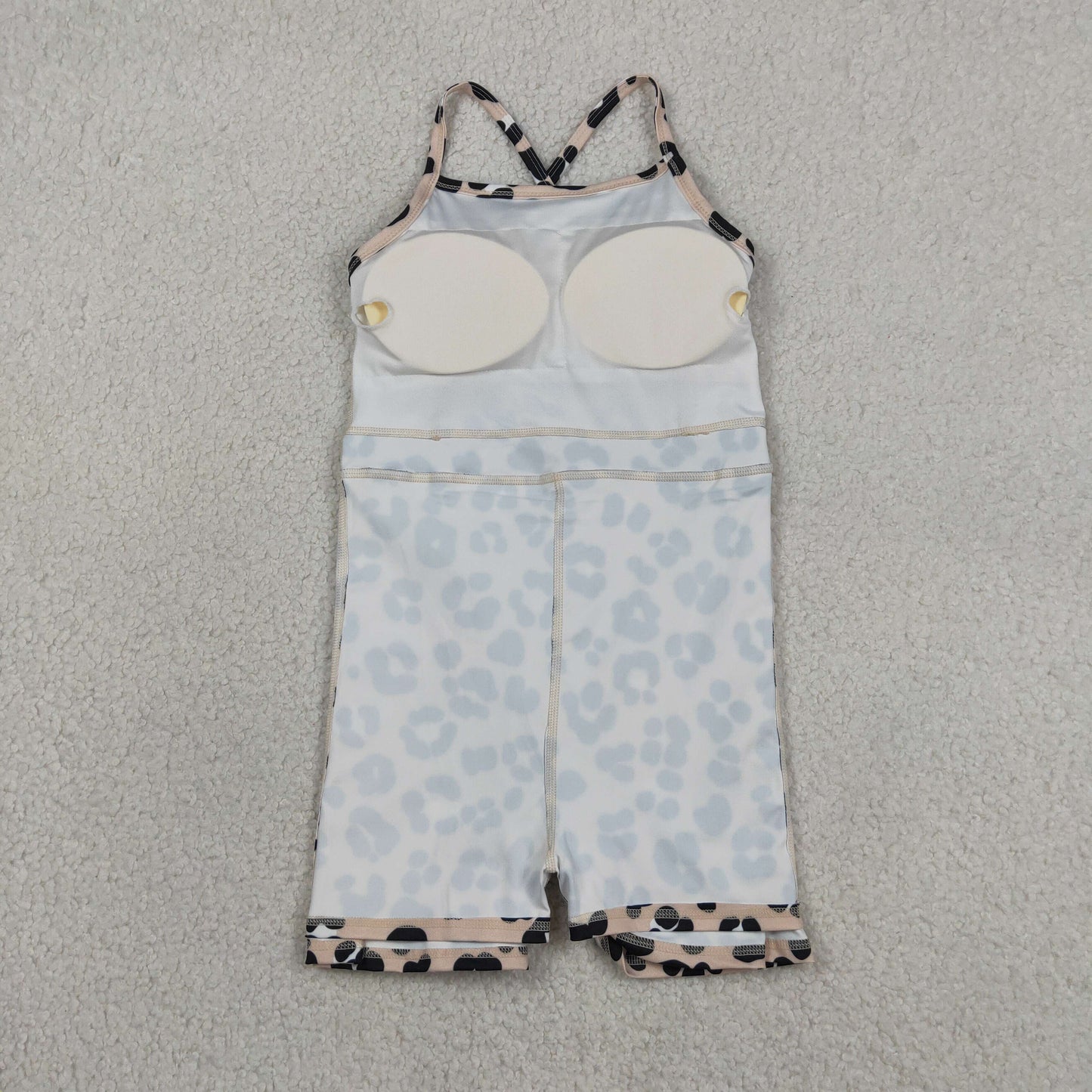 New GSD2650 Leopard Brown Halter Girls Yoga Dress 202605 RTS