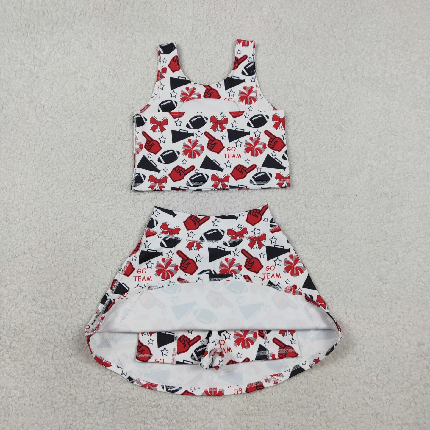 NEW GSD2693 Girls Yoga Sets Go Team Sleeveless Skirts 202602 RTS