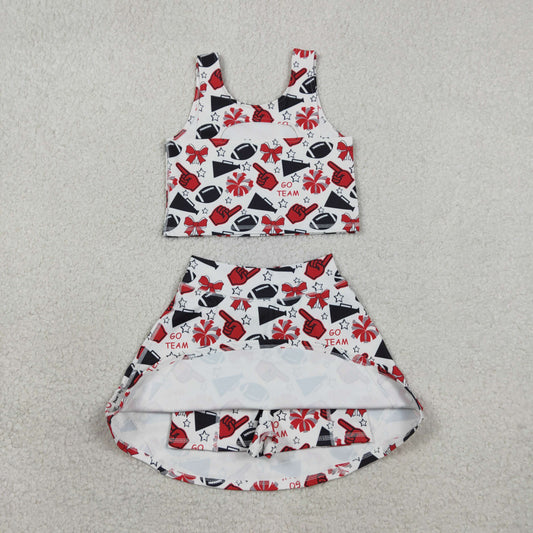 NEW GSD2693 Girls Yoga Sets Go Team Sleeveless Skirts 202602 RTS