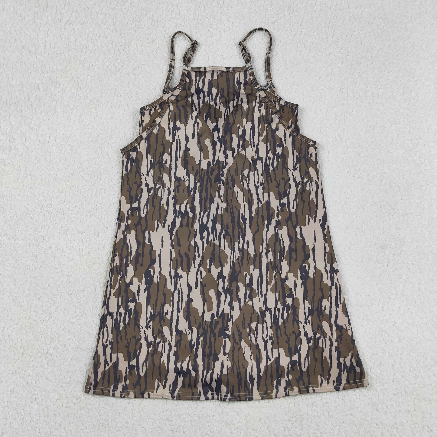 New GSD2744 Adult Female Army Green Camouflage Halter Yoga Dress 202605 RTS