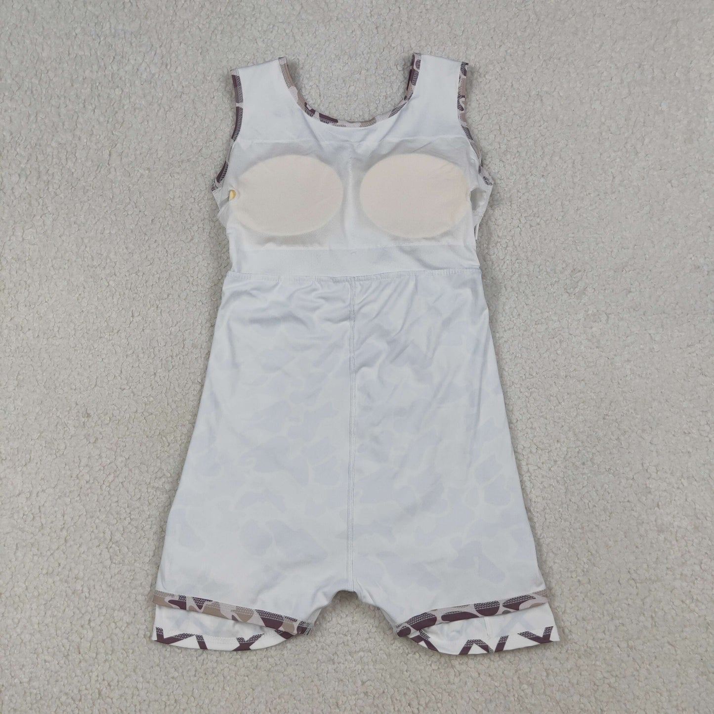 GSD2819 Gray Green Camouflage Waffle Girls Athletic Yoga Sleeveless Dress 202603 RTS