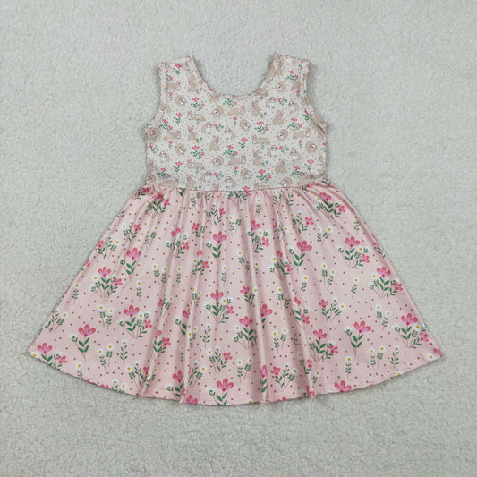 GSD2984 Easter Bunny Flower Sleeveless Dresses for Girls 202602 RTS