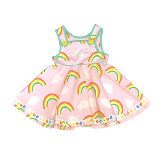 MOQ 5 Preorder GSD3005 Rainbow White Cloud Pink Sleeveless Dresses for Girls 202510