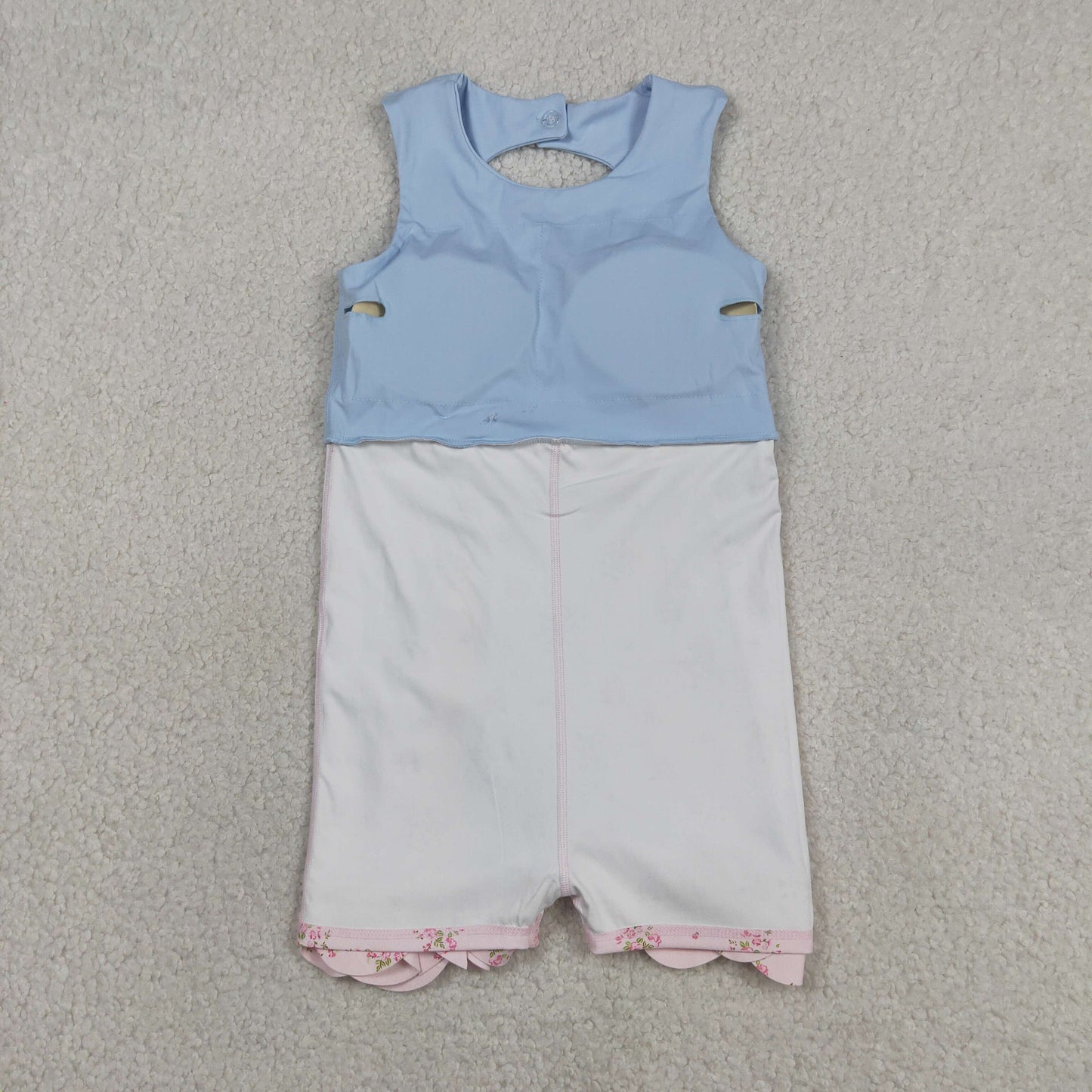 GSD3030 Pink Flower Bows Blue Yoga Sleeveless Dresses for Girls 202604 RTS