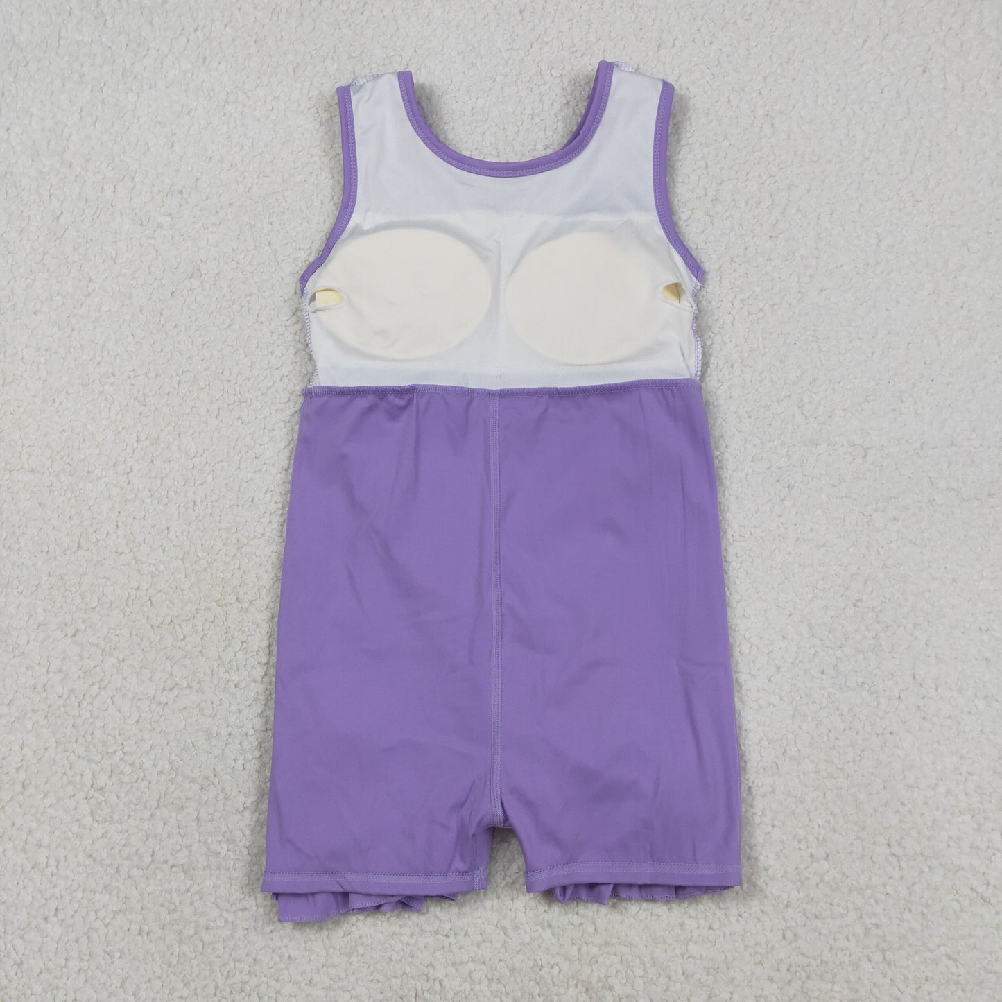 New GSD3036 Solid Purple Ruffle Yoga Sleeveless Dresses for Girls 202604 RTS