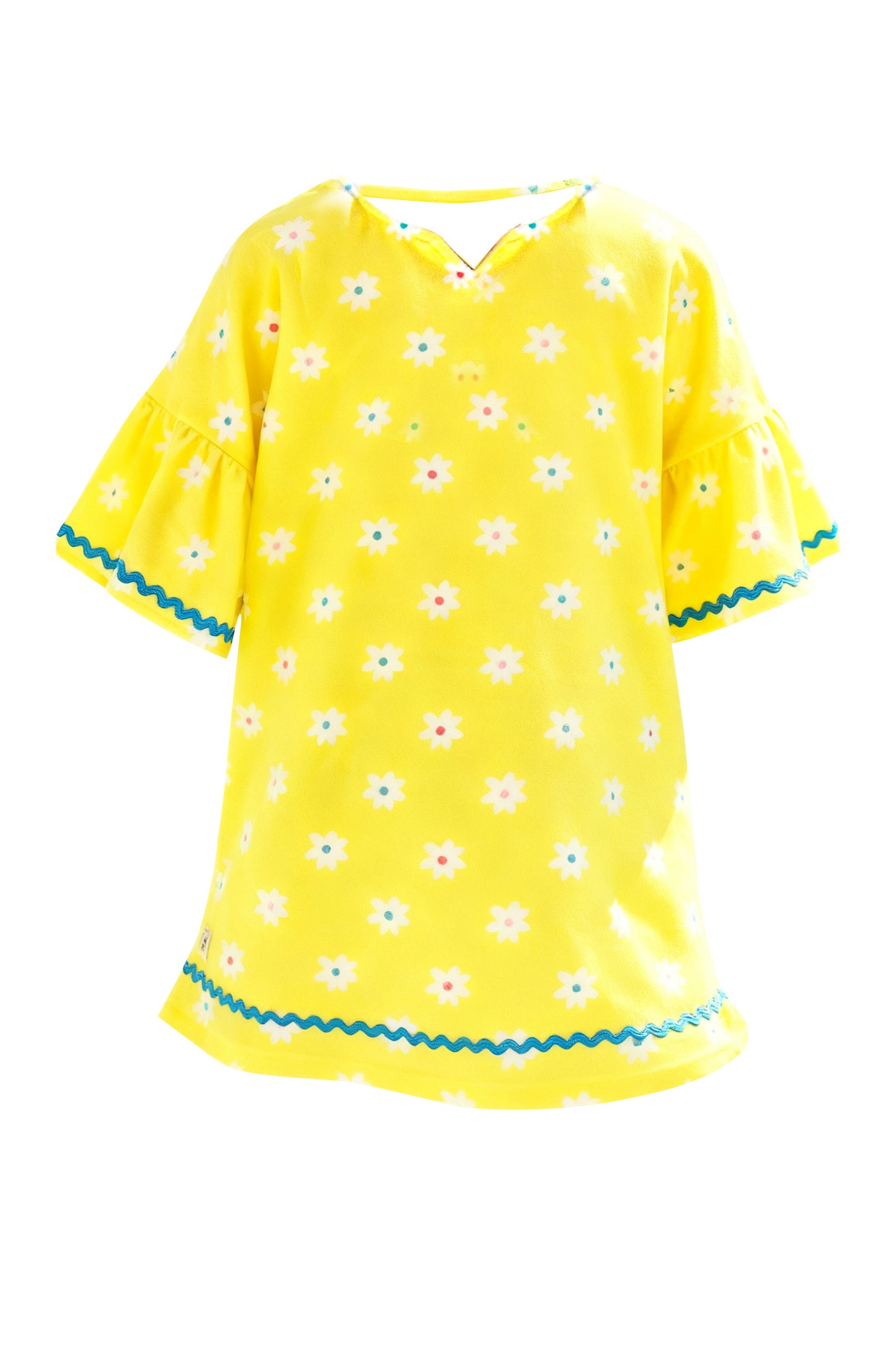 MOQ 5 PCS Preorder GSD3055 Floral Yellow Short Sleeve Dresses for Girls 202511