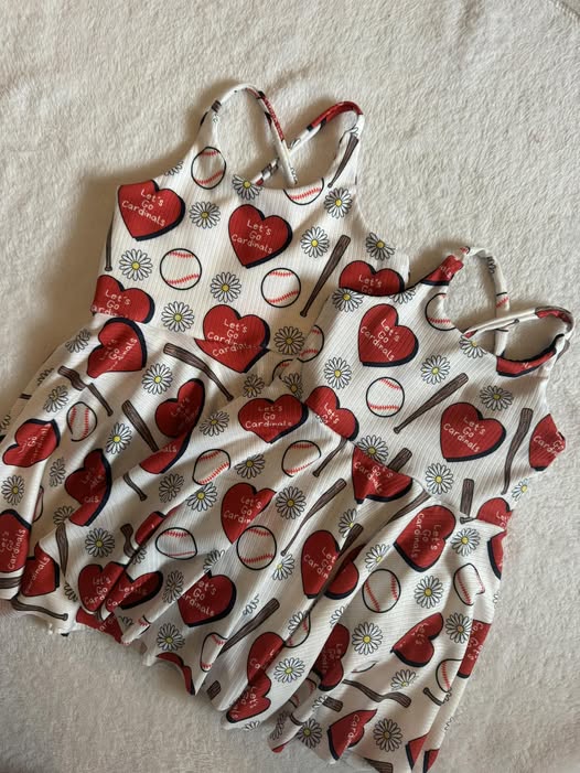 MOQ 5 PCS Preorder GSD3132 Letter Love Baseball Yoga Halter Dresses for Girls 202511