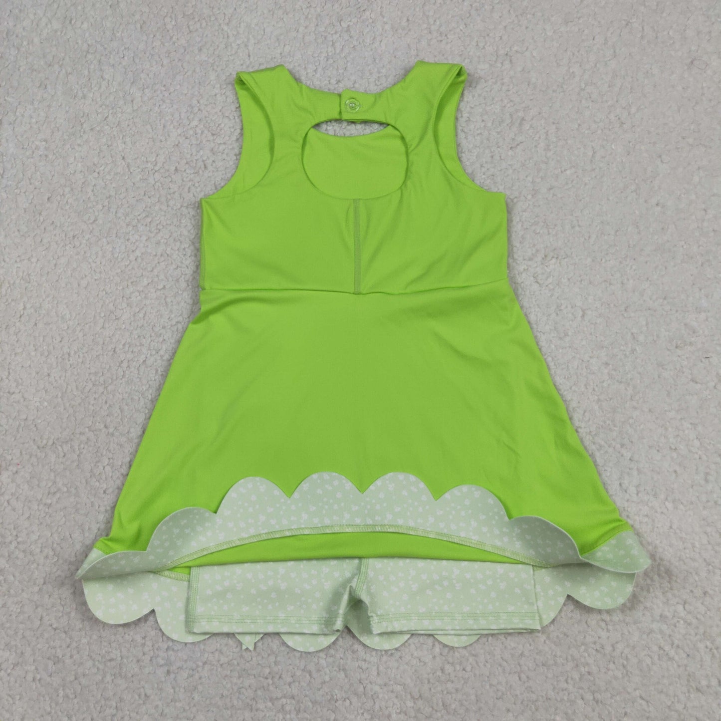 GSD3316 Bows Light Green Sleeveless Yoga Dresses for Girls 202605 RTS