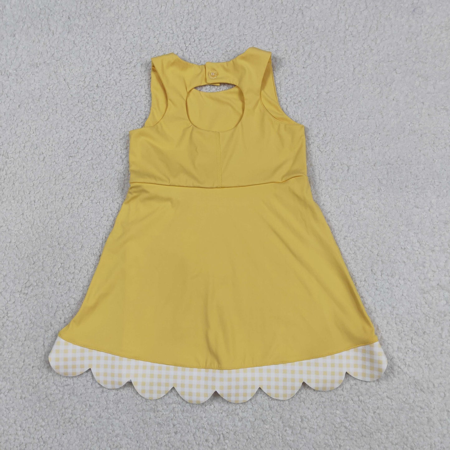 GSD3318 Bows Light Yellow Sleeveless Yoga Dresses for Girls 202605 RTS